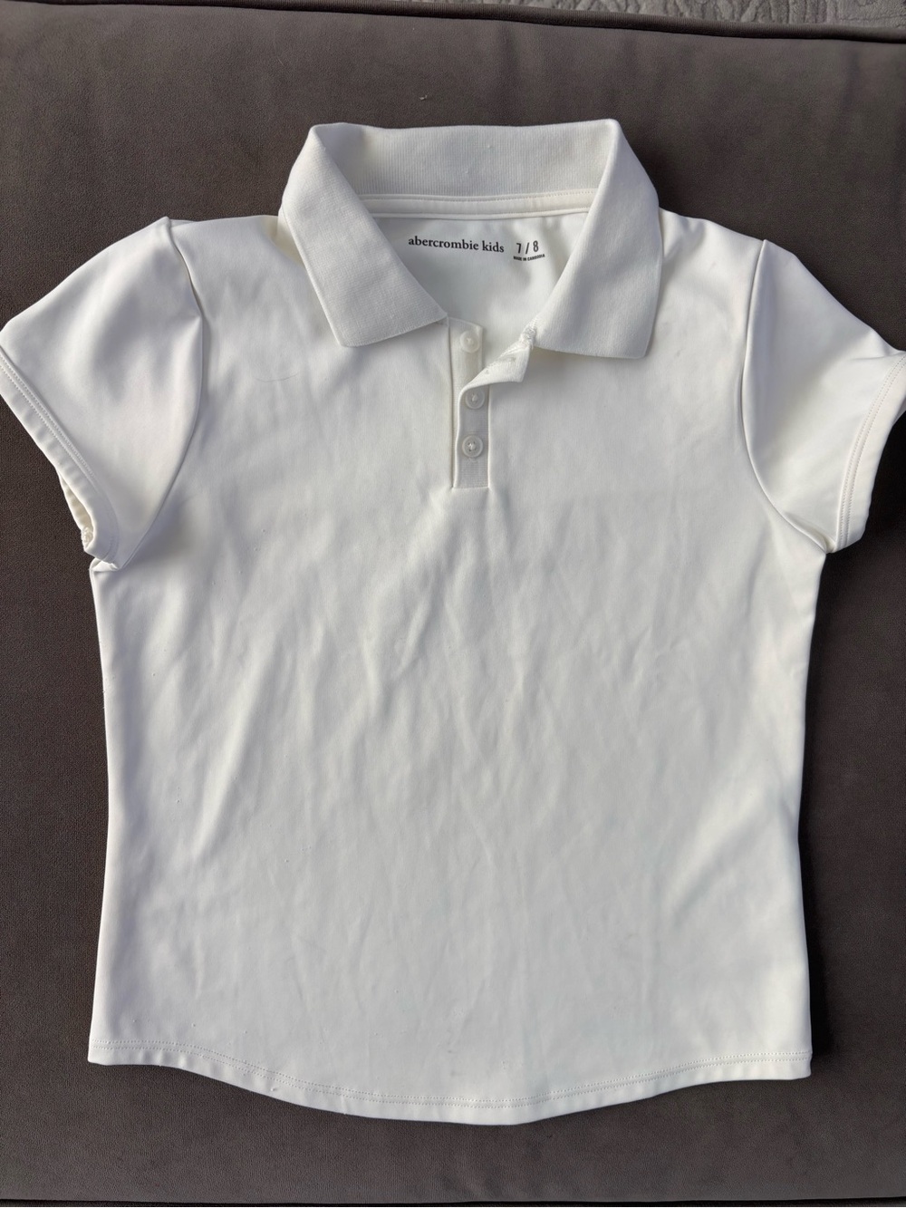 abercrombie kids White Short Sleeve Polo Top